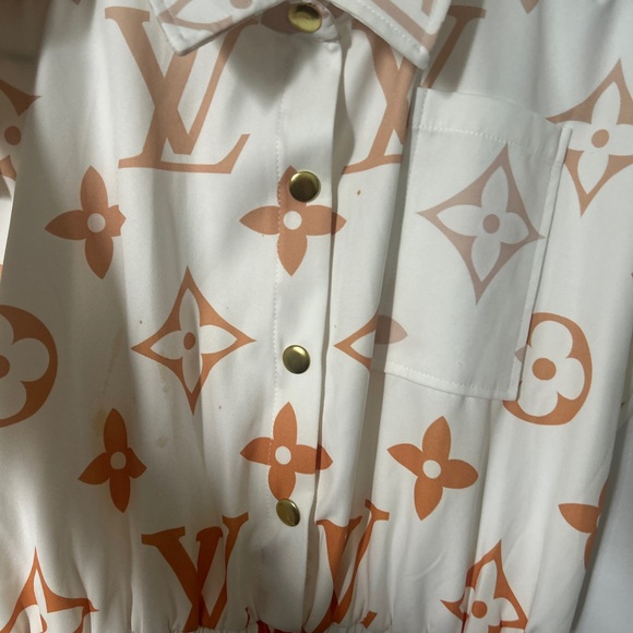 Cream and Brown dress - Picture 5 of 5